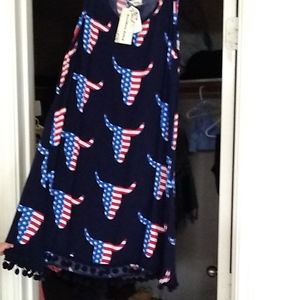 Red white and blue tank top